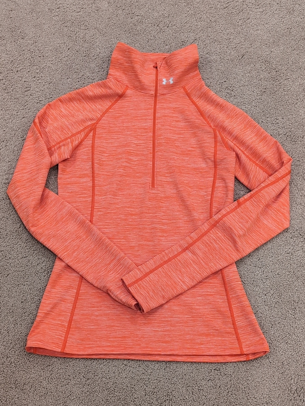 Under Armour Coral Orange Heather 1/2-Zip Women’s Active Pullover